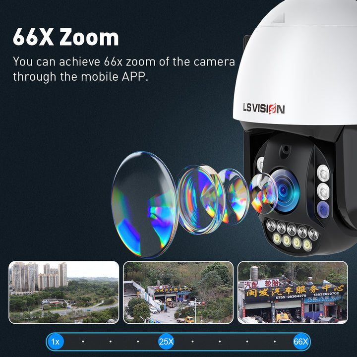 66 X PTZ Camera Can See up to 2-3 km Suppor Humanoid Detection