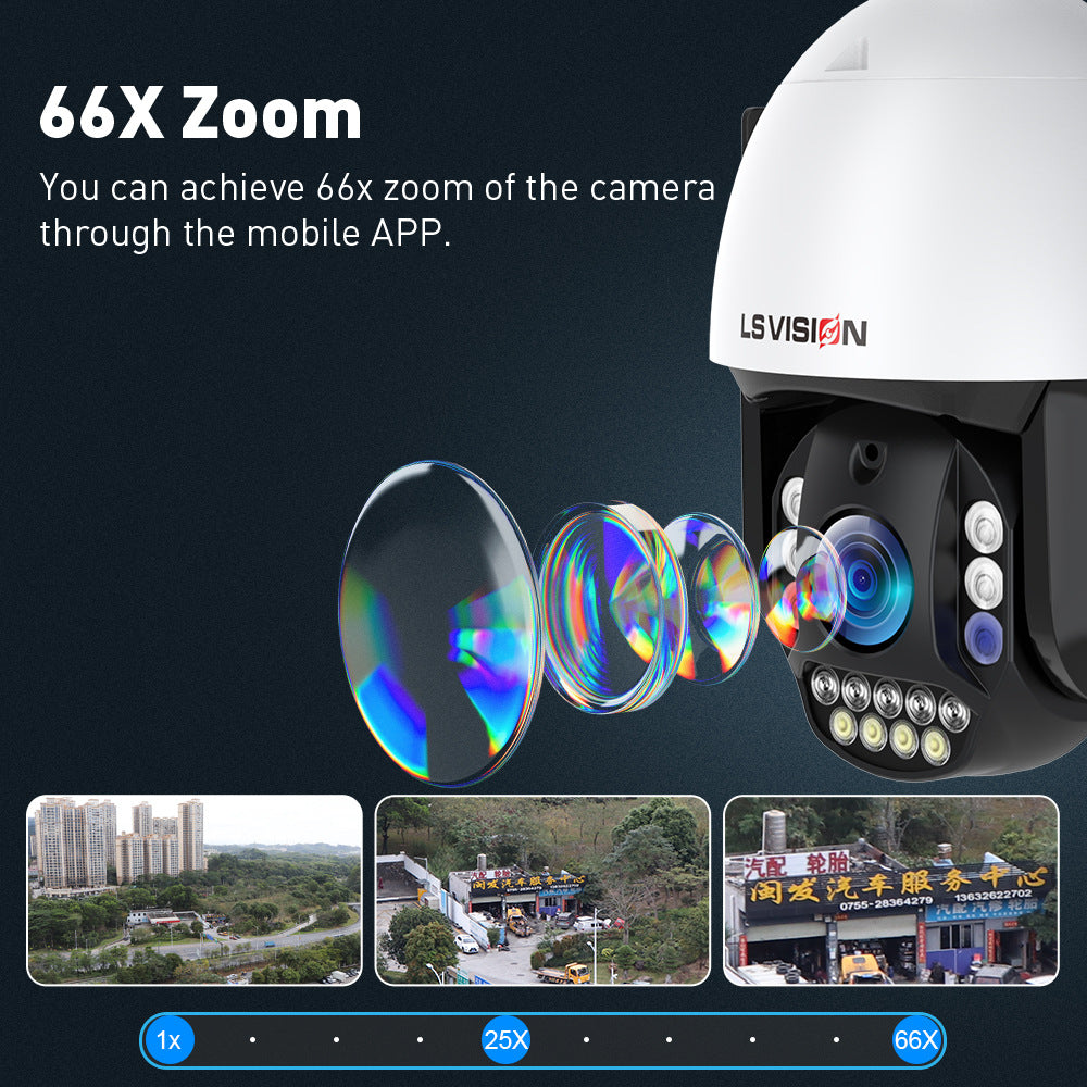 66X PTZ Camera Can See up to 2-3km Suppor Humanoid Detection
