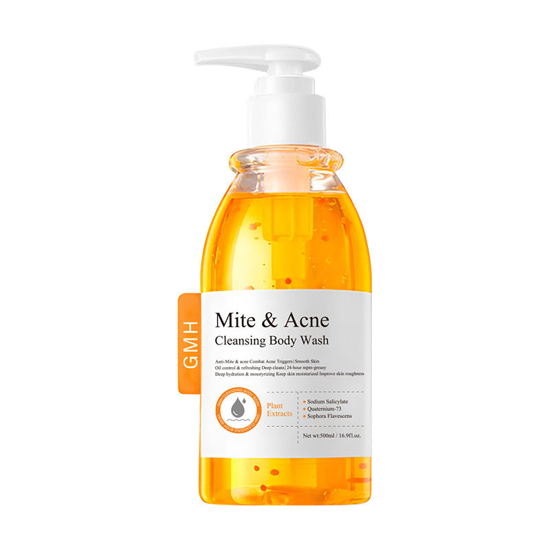 全英文Anti-ACNE and Mite Shower gel祛痘除螨沐浴露跨境爆款