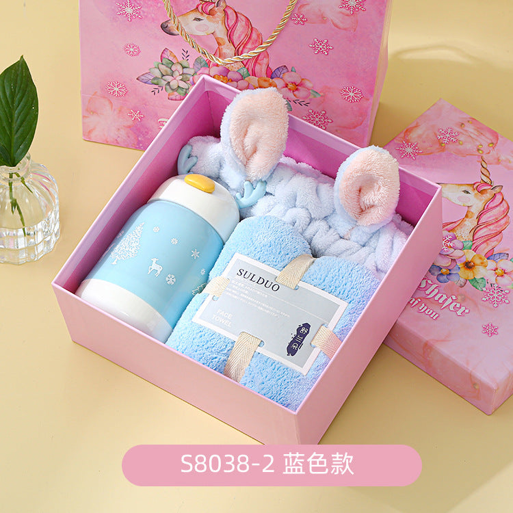 三八女神节伴手礼毛巾三件套毛巾礼盒套装节日礼物生日礼品回礼