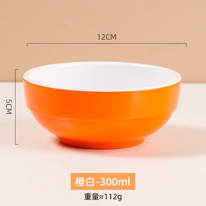 自助选现炒快餐称重菜盘商用套装学校食堂密胺餐具汤碗碟托盘