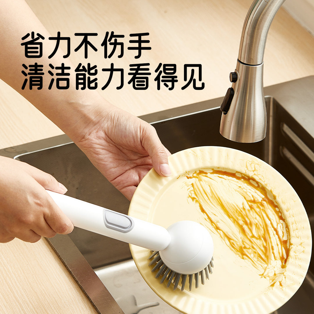 长柄加液旋转锅刷洗锅刷子不沾油不伤锅可洗杯子多功能家用清洁刷
