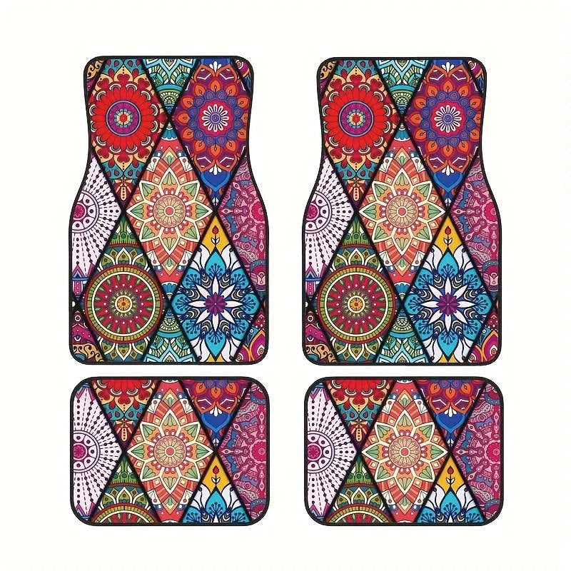 TEMUNordic Vintage Car Foot Mat Carpet Carpet 4 Piece Set Stain Resistant Floor Mat Wholesale Drop Shipping