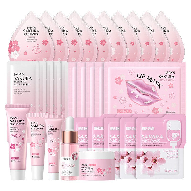 LAIKOU Cherry Blossom Skincare Set Set Face Full Set Hydrating Factory