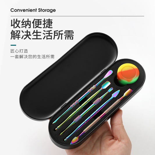 Manufacturer Wholesale Stainless Steel Tobacco Spoon Set Cleaning Pipe Tools Carving Tools Tobacco Spoon Tools Cross-Border In Stock