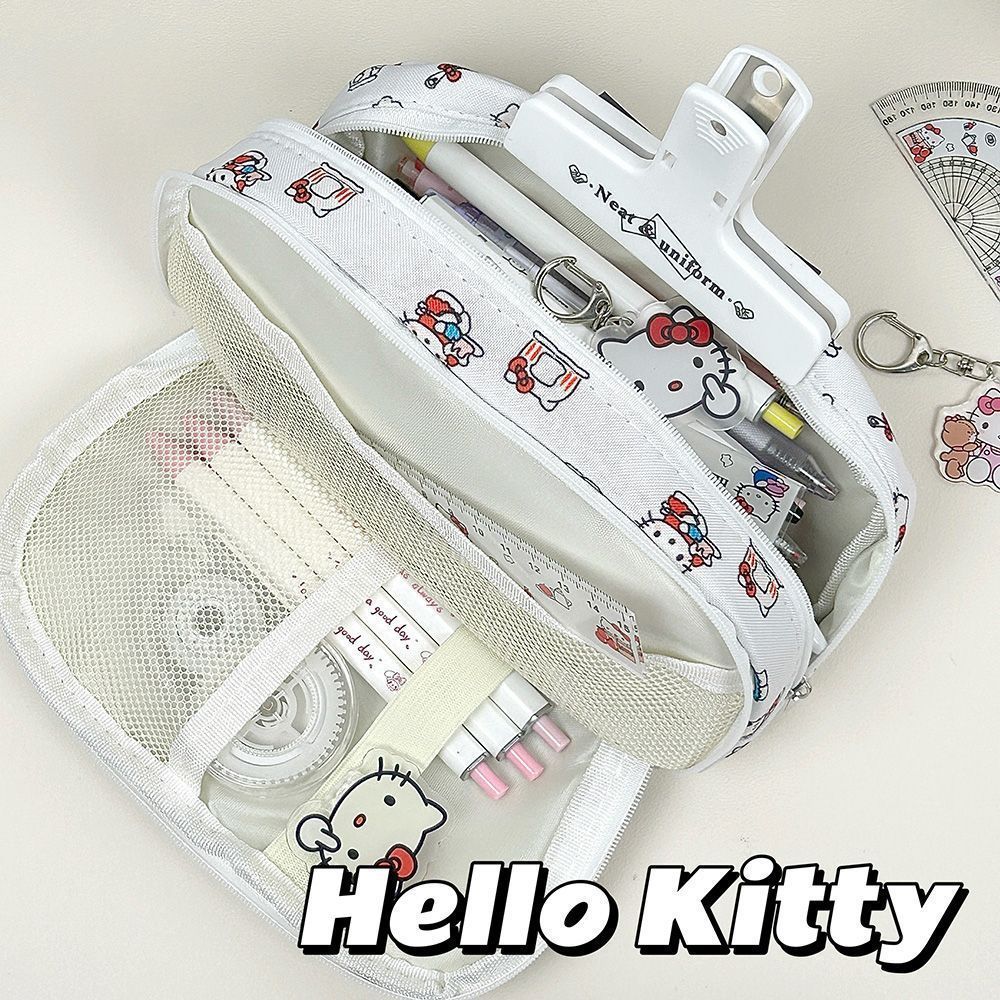 School Opening Season ins Good-looking kitty Cat Flip Pen Bag Multi-layer Stationery Box Large Capacity Student Pencil Storage Bag http://detail.1688.com/offer/939078878829.html