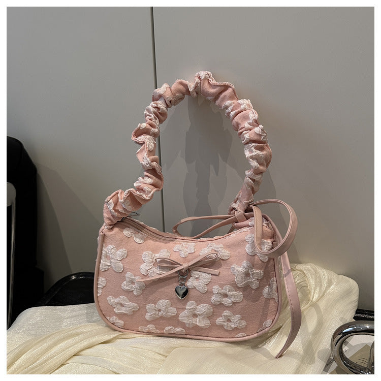 French Niche Bag for Women2025Summer New Fashion ins Sweet Cool Girl Versatile Fashion Single Shoulder Bag Underarm Bag