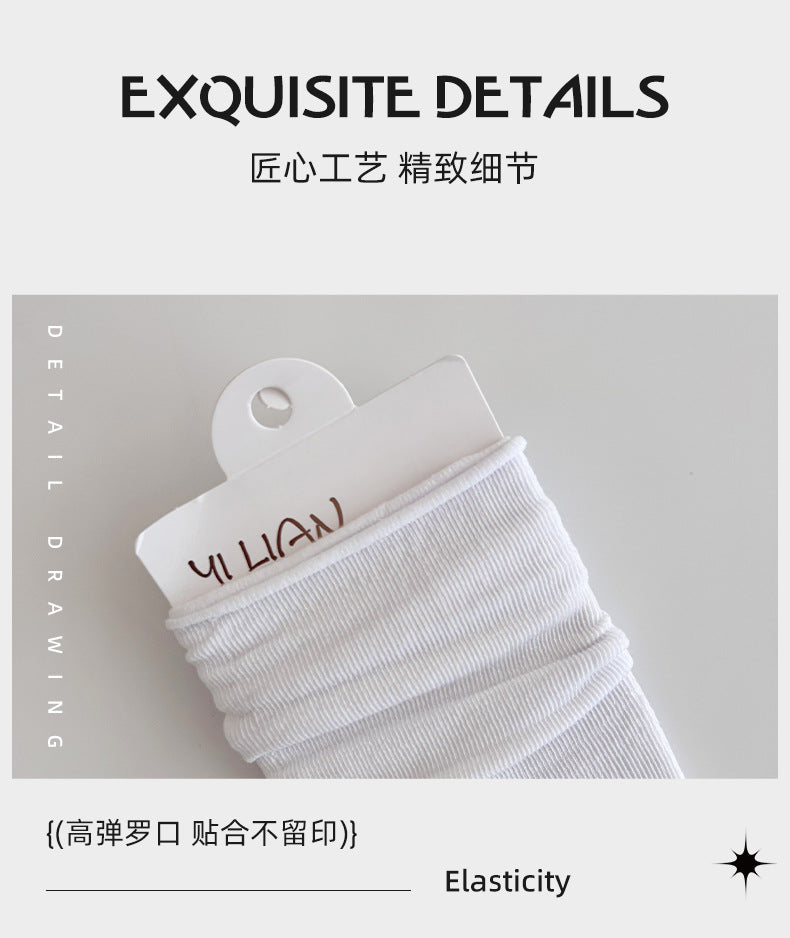 Socks Pure Cotton Women Summer Thin Style Pile Socks Solid Color Mid-Calf Socks Oxygen Cotton Confinement Socks Women Long Socks Zhuji Socks Industry