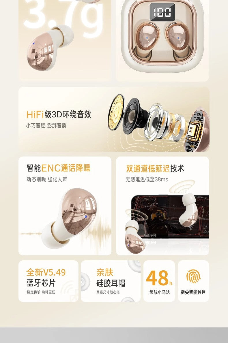 TikTok Hot-Selling Sleep Earbuds Ultra Soft for Work and Sleep Noise-Cancelling Mini Earbuds Soundproof Earplugs