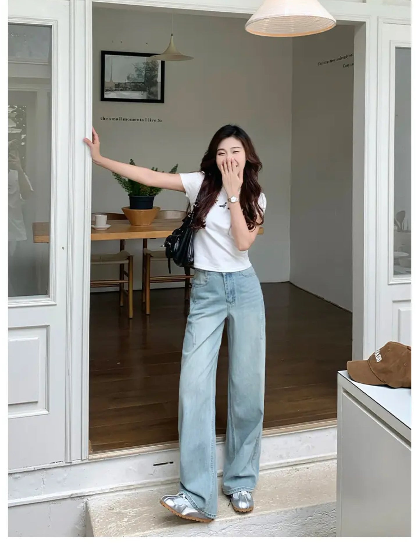 DUOXINIU/Duo Xi Niu/DaLin Summer Thin Jeans for Women, Slim Fit Scimitar Pants, Loose Fit, Leg-Lengthening
