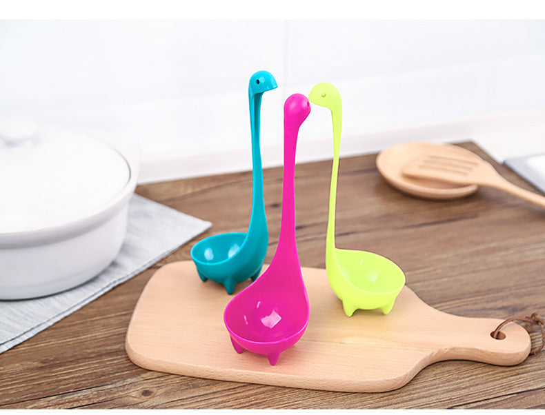 Amazon Creative Loch Ness Monster Spoon Cartoon Food Grade Plastic Spoon Kitchen Tool Manufacturer Wholesale