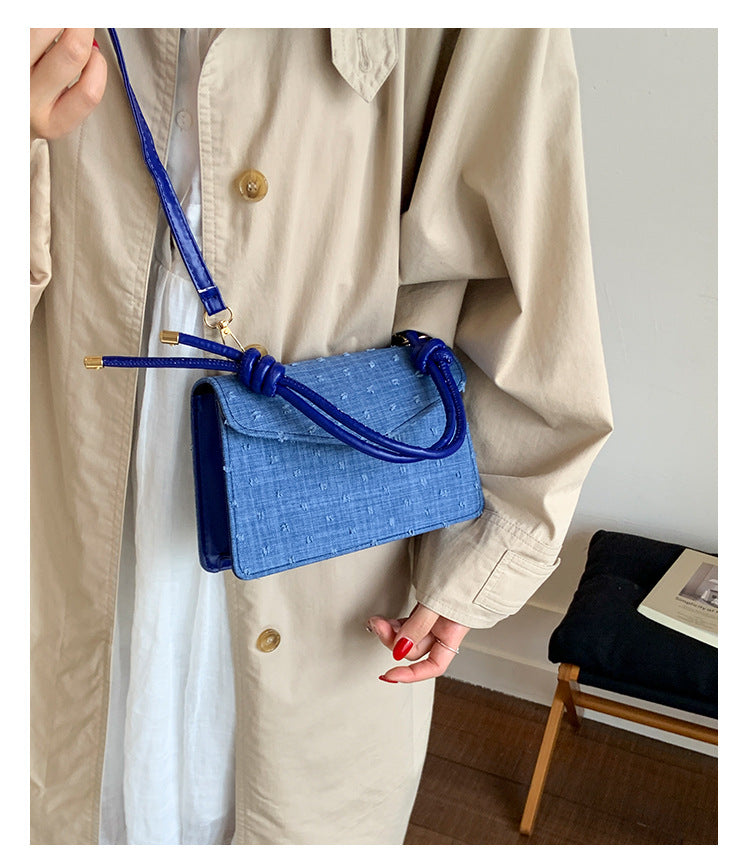 Simple Solid Color Trendy Fashionable Handbag2025Summer New Casual Elegant Single Shoulder Crossbody Small Square Bag for Women