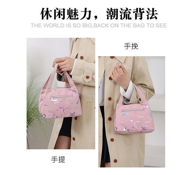 Cloth Bag Women Canvas Handheld Small Bag Oxford Cloth Waterproof Lunch Bag Phone Bag Women Bag New Style Mom Shopping Bag