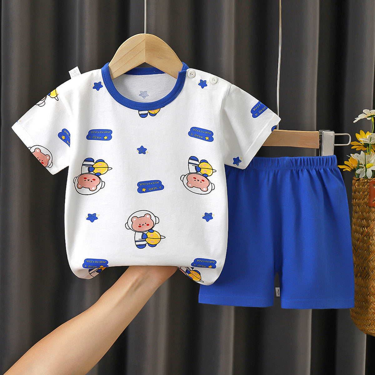 Children's Summer Short Sleeve Set a Cotton-like Boys' and Girls' Clothing t T-shirt Baby Summer Clothing2025Children's Clothing
