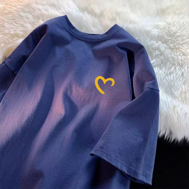 Summer New Pure Cotton Short Sleeve T Men's T-shirt2025Hong Kong Style Loose Breathable Round Neck Casual Short Sleeve Shirt Men's Fashion