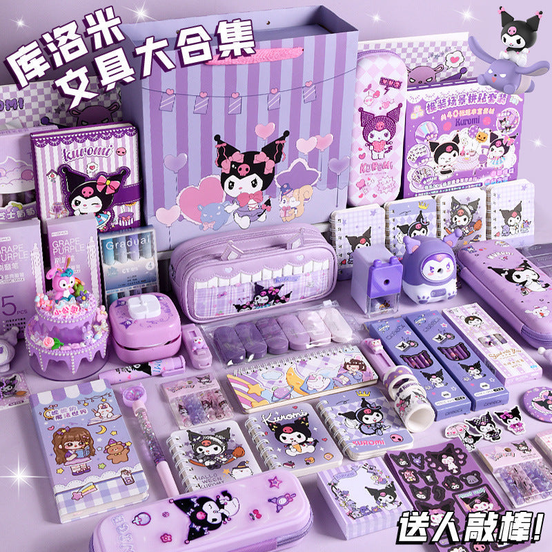 Back-to-School Kuromi Girl Stationery Set Gift Box Learning Supplies Toys First Grade New Student Gift Box http://detail.1688.com/offer/912261155366.html