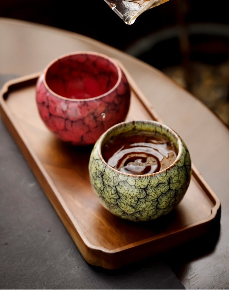 Kiln Change Five Elements Cup Kung Fu Tea Cup Large Capacity Exclusive Master Cup Tasting Cup Tea Bowl High-end Commemorative Tea Cup Gift Box