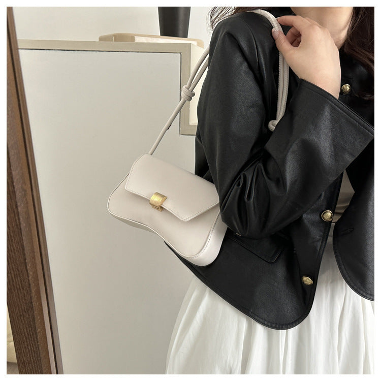 Trendy Women's Shoulder Crossbody Bag Small Square Bag2024Spring new style simple retro hand-held underarm bag