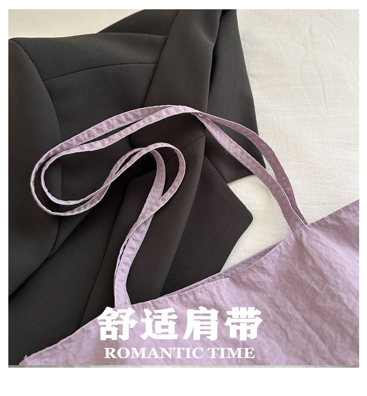 Foreign Trade New Solid Color Women's Bag Wholesale Large Capacity Women's Shoulder Bag Crossbody Bag ins Fashionable Versatile Commuter Bag