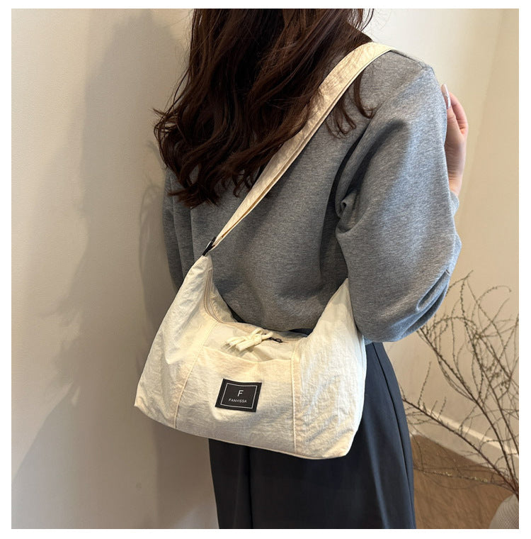2025New Spring Large Capacity Single Shoulder Crossbody Retro Simple Ruiying Commuter Women's Bag Fashion Casual Tote Bag