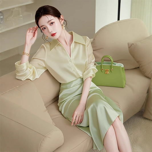 Early Autumn Matching Set Autumn Outfit Elegant Little Chanel Style2025New high-end fashion skirt set for women