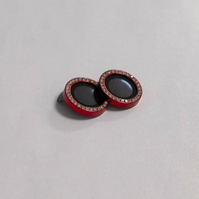 Suitable for Mobile Phone Flash Diamond Film Apple17Promax Diamond-encrusted Eagle Eye Lens Film Camera Rhinestone Metal Protective Ring