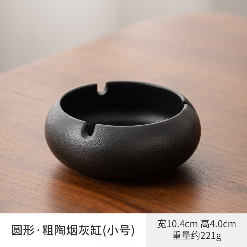 Large Ashtray Creative Personality Ceramic Ashtray Home Retro Chinese Style Living Room Light Luxury Office Trendy Ashtray