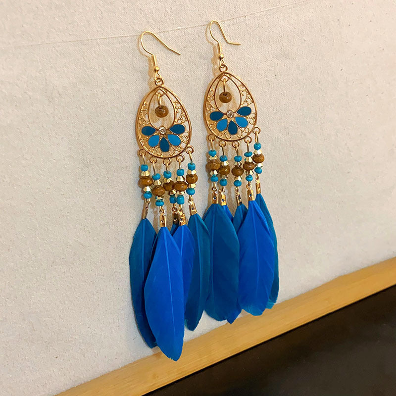 Bohemian Style Earrings for Women2025New Hot-Selling High-End Ethnic Style Unique Exaggerated Earrings Elegant Ear Jewelry