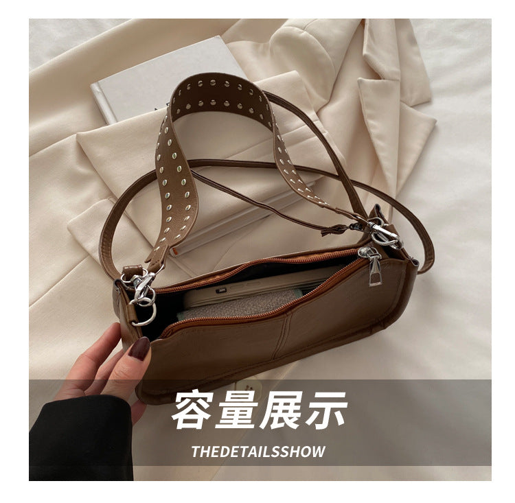Crossbody Pouch2025Spring New Underarm Bag Niche Handbag Versatile Commuter Single Shoulder Underarm Rivet Women's Bag