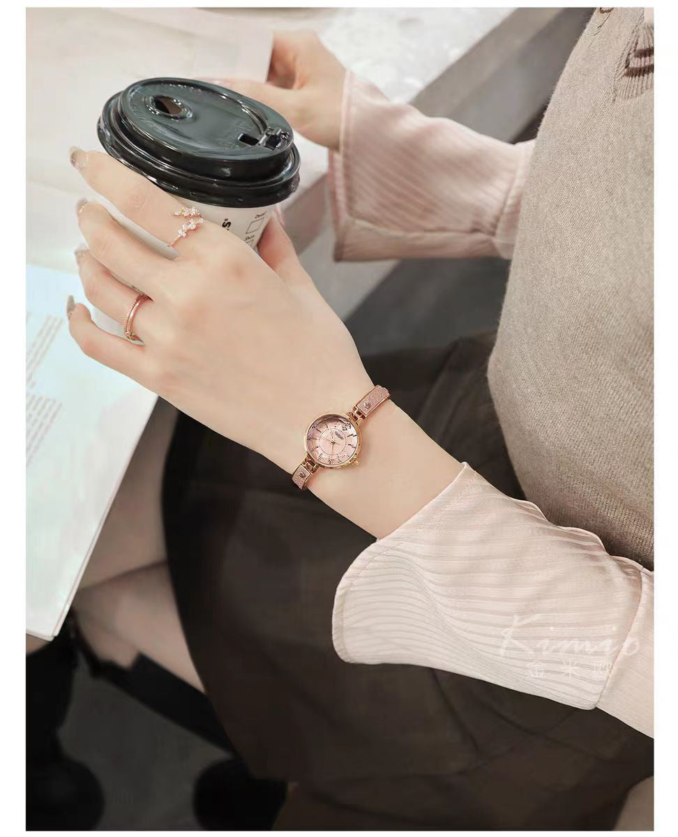 Dishidu Dishidu Women's Watch Bracelet Watch Exquisite Compact Women's Light Luxury Niche Quartz Women's Watch High Aesthetic