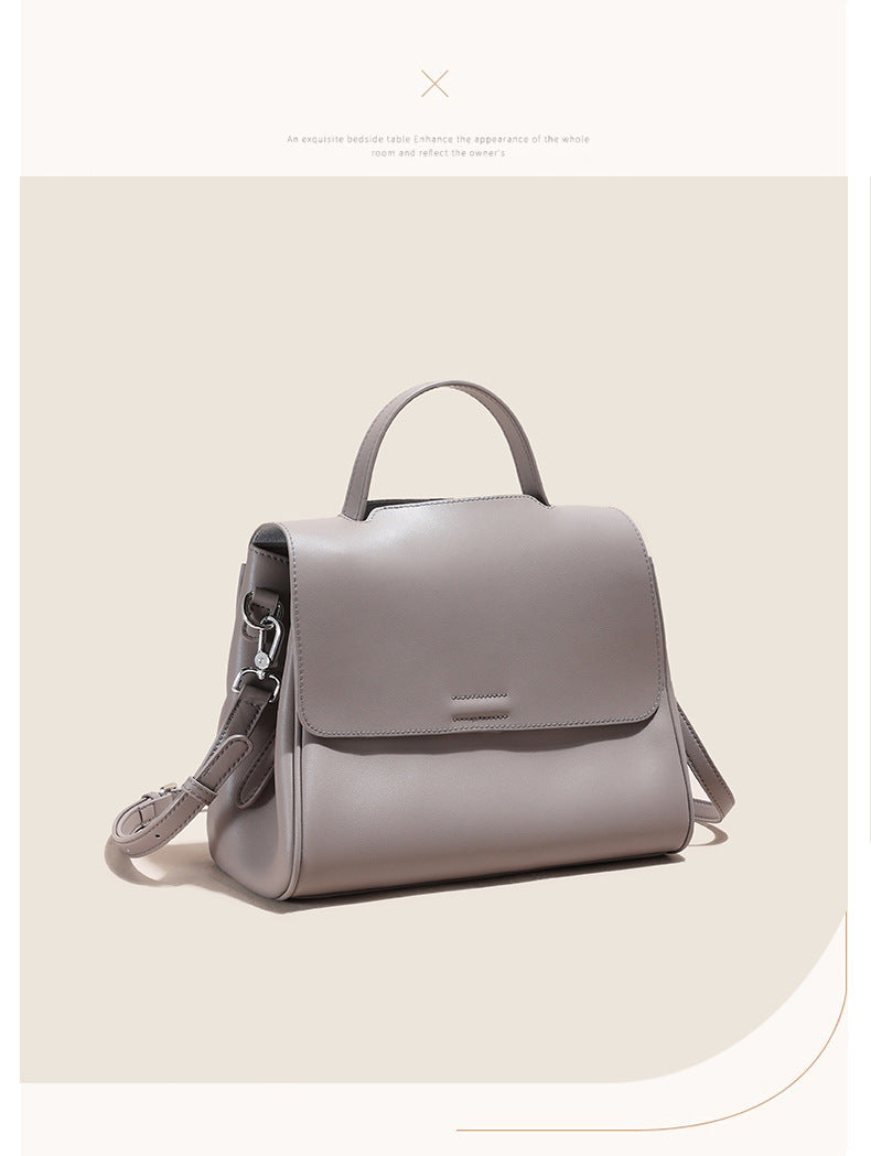 Cross-border Tote Bag for Women2024Summer new soft leather large capacity niche high-end genuine leather single shoulder crossbody bag