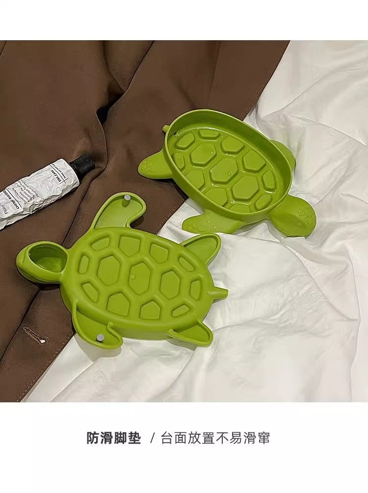Green Little Turtle Soap Box Cartoon Soap Box Dormitory Bathroom High-end Draining Soap Box Creative Soap Box Manufacturer