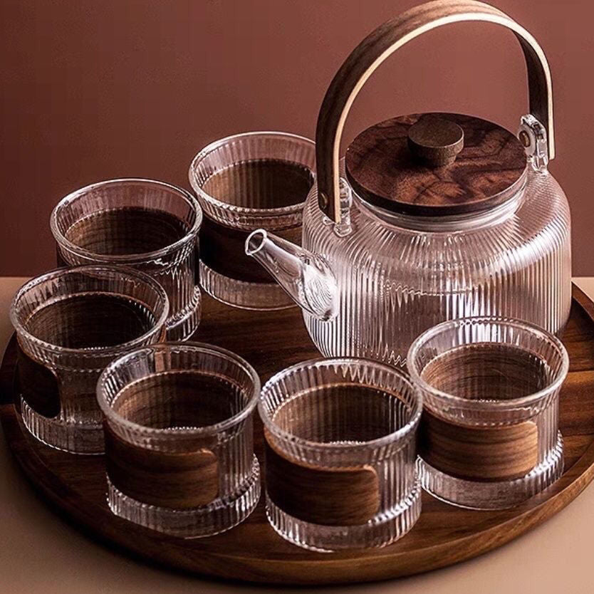 Glass Teapot with Steaming and Boiling Functions, Handle, Internet Celebrity Style, Heat-Resistant, High-Temperature, Fourth Generation Teapot