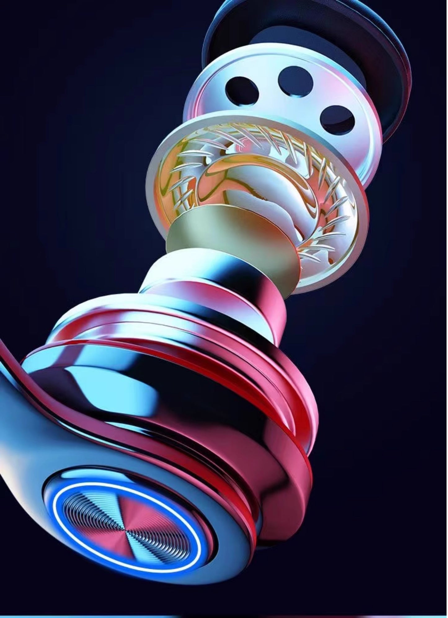 Cross-border Hot-Selling Glowing Bluetooth Headphones Over-Ear Heavy Bass Wireless Sports Gaming Gift Headset Manufacturer