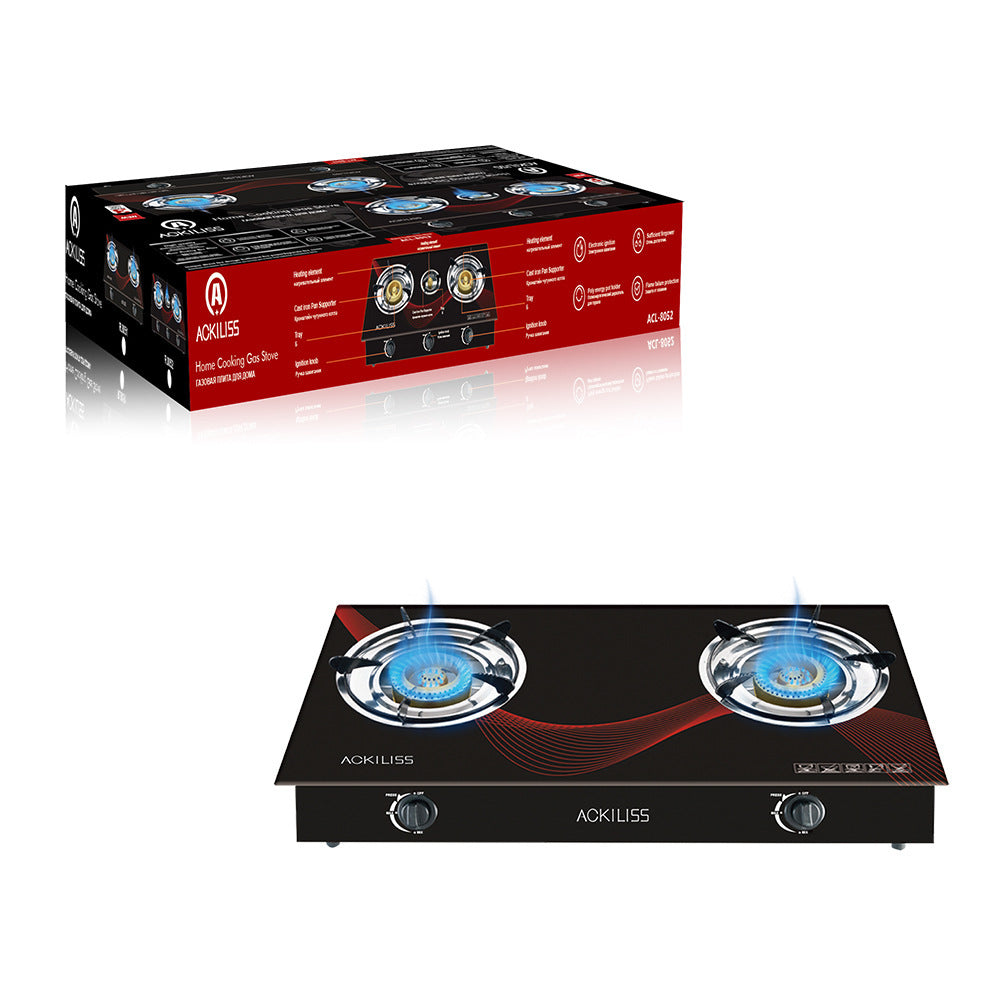 ACKILISS Cross-Border Desktop Gas Stove Export European Style Single Burner Stove Three-Burner Simple European Style Gas Stove
