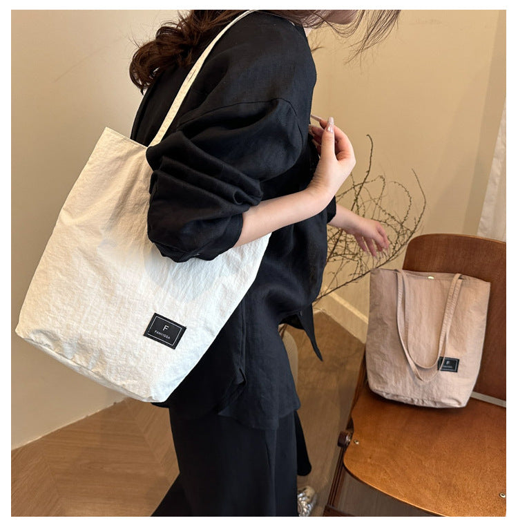 Foreign Trade New Solid Color Women's Bag Wholesale Large Capacity Women's Shoulder Bag Crossbody Bag ins Fashionable Versatile Commuter Bag