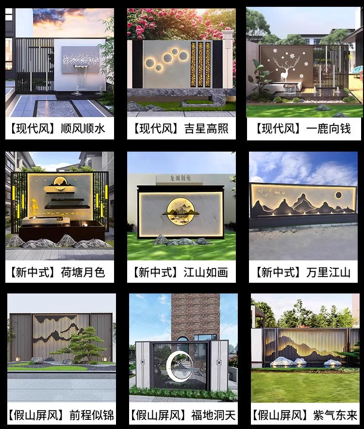 Stainless Steel Fish Pond Water Feature Flowing Water Ornament Garden Courtyard Outdoor Fountain Circulating Water Landscape Engineering Decoration