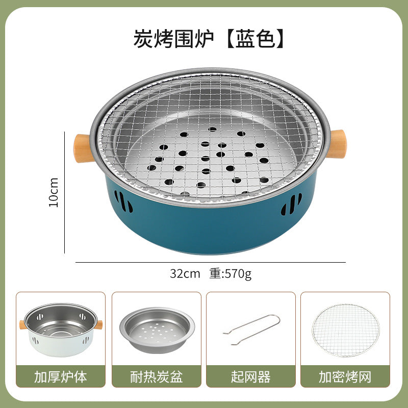 Factory Direct Sale Stainless Steel Charcoal Grill Portable Charcoal Fire BBQ Grill Outdoor Camping Home Indoor BBQ Rack