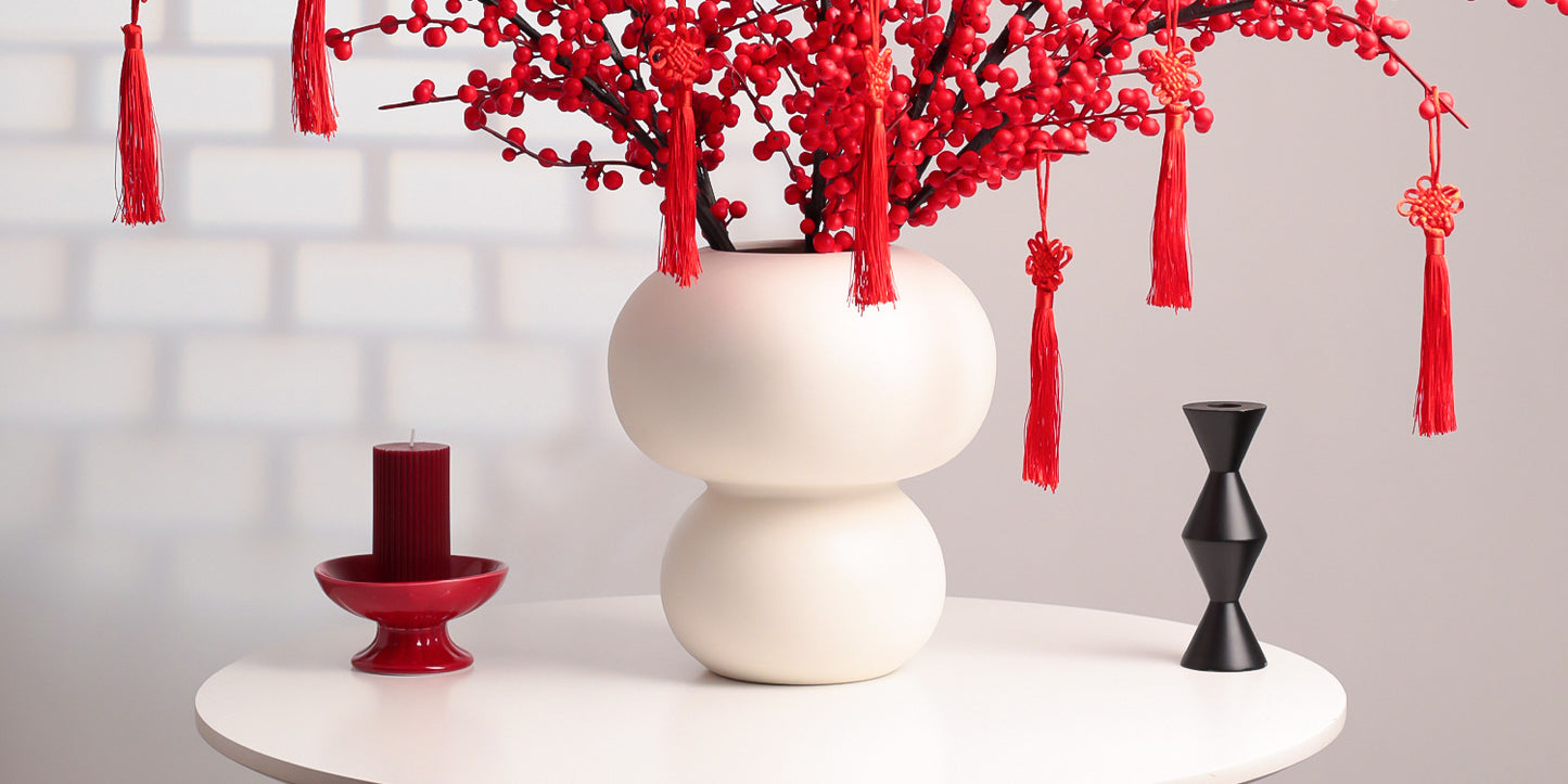 Wholesale Housewarming Gift Winter Green Red Fruit Artificial Flower Bouquet Decoration Ornament New Home Move-in Joy One Piece Dropshipping