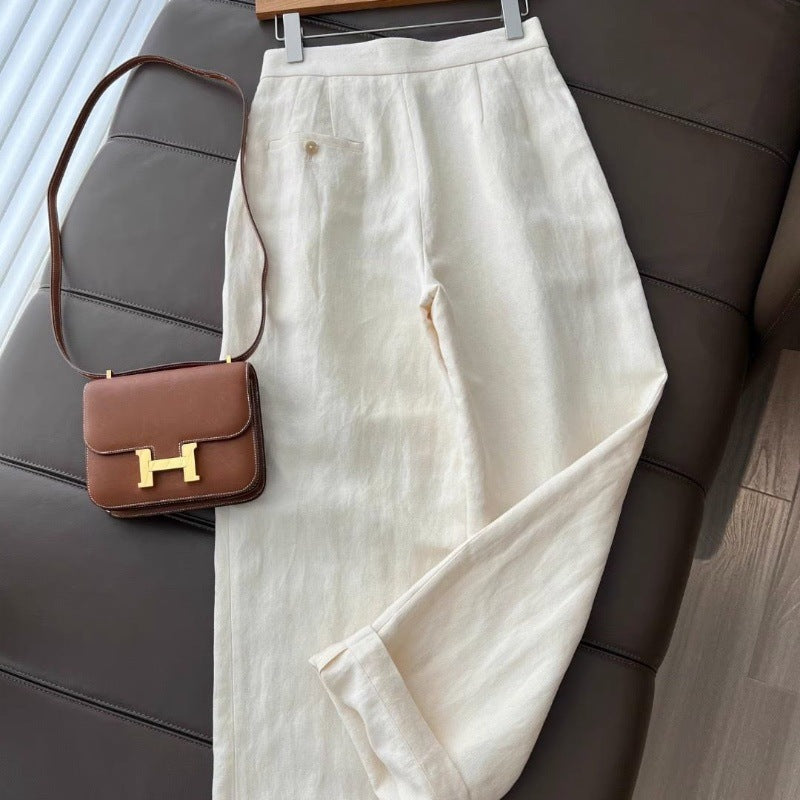 2025Summer New Korean Fashion Design Sense Elegant Suit Vest+Wide Leg Pants Two-Piece Set ins Fashion