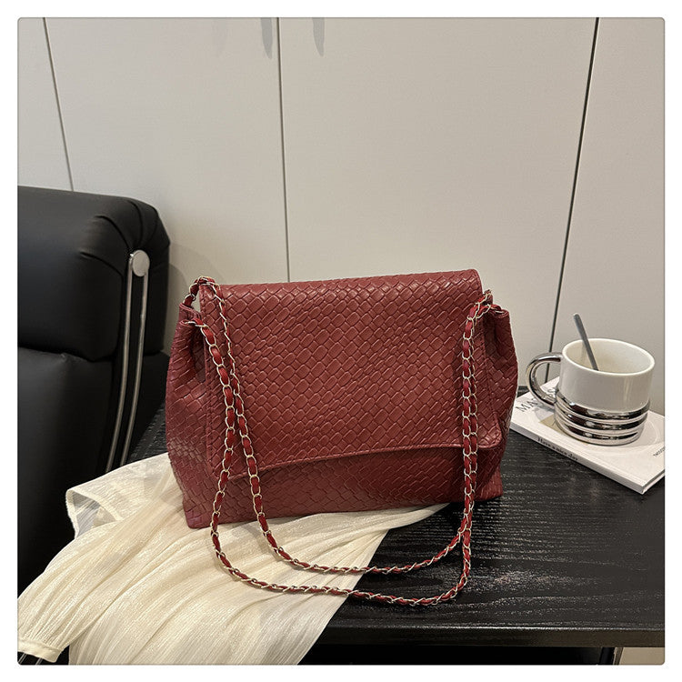 Korean Style ins Chain Bag Versatile Simple Large Capacity Shoulder Bag New Large Underarm Bag Commuter Bag