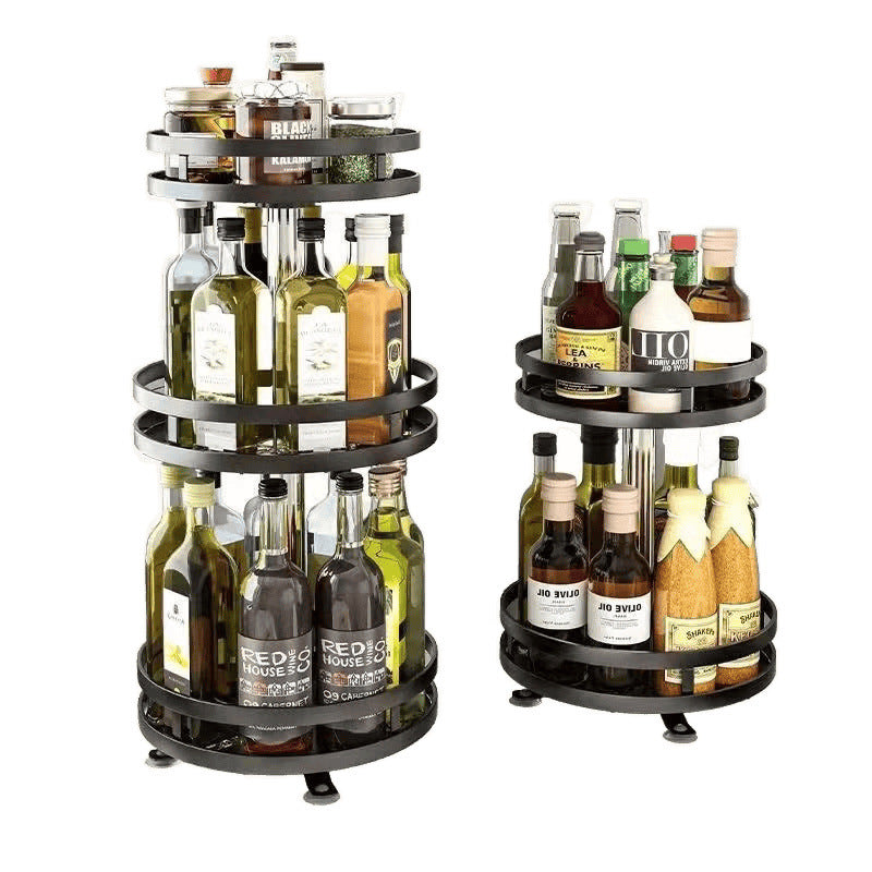 Kitchen Rotating Spice Rack Kitchen Countertop Supplies Seasoning Storage Rack360Rotating Kitchen Storage Rack Organizer
