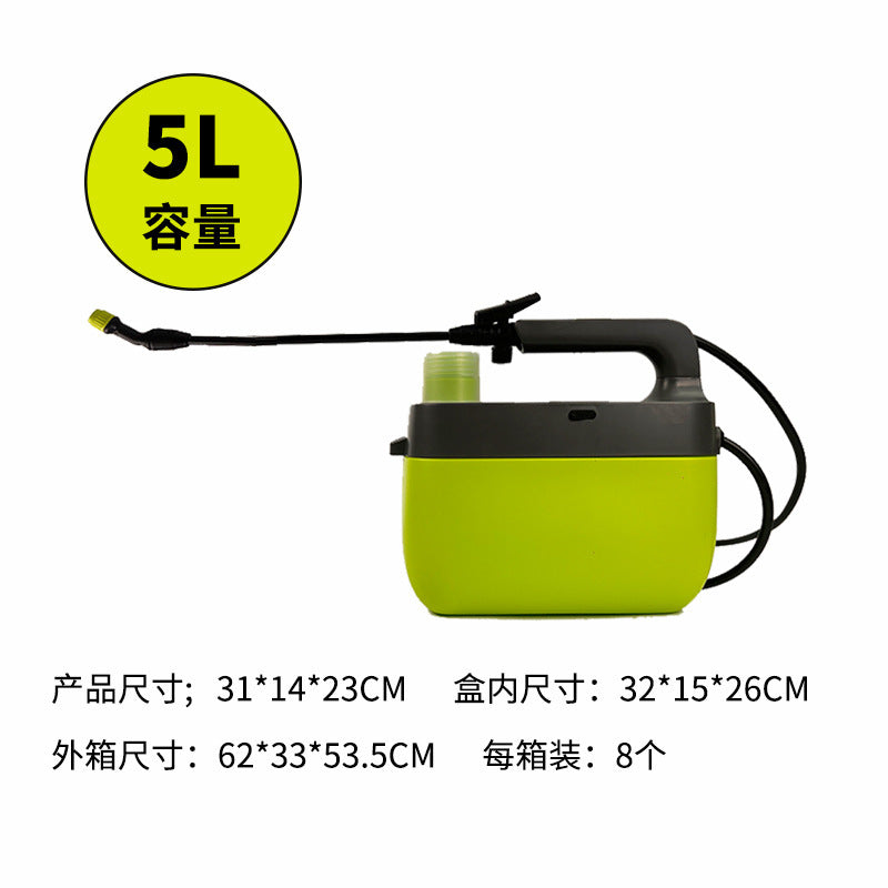 Cross-Border Gardening Electric Sprayer Household Watering Handheld Electric Spray Gun Garden Electric Atomizing Watering Can