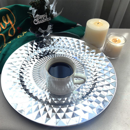 Foreign Trade charger plates Diamond-shaped Plate Western Restaurant Dinner Party Dining Tray Christmas Party Decoration Mat Tray