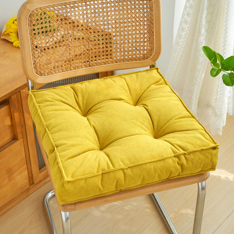Northern Europe ins Solid Color Cushion Office Chenille Thickened Chair Pad Bedroom Bay Window Cushion Tatami Futon