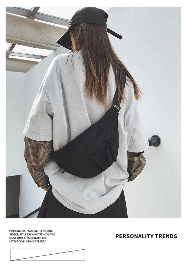 2025Summer New Simple Versatile Large Capacity Canvas Underarm Bag for Outings and Commutes, Niche Design Solid Color Chest Bag