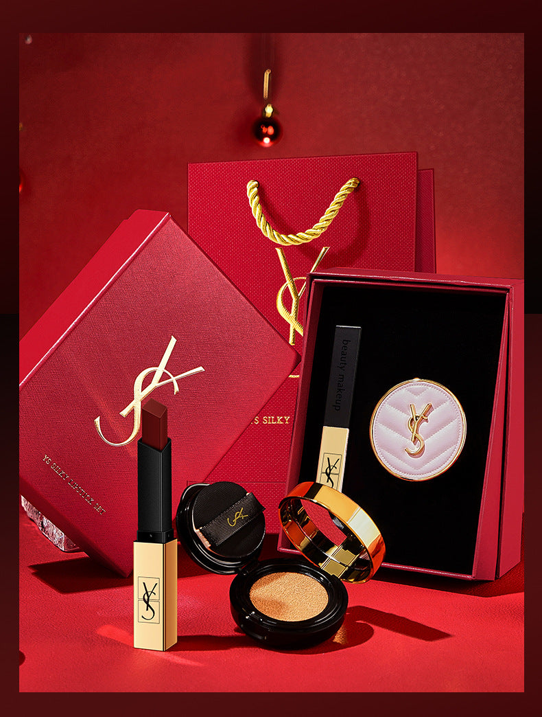 YS Lipstick Cushion Two-Piece Set Gift Box Qixi Valentine's Day Gift for Best Friend Girlfriend Birthday Gift Box Wholesale