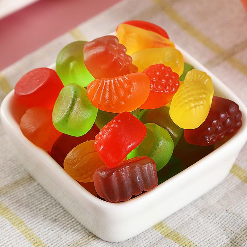 【3.9Grab1Bag】Snack Symbol Sour Sand Bursting Oil-Coated Fruit Flavor Gummy Candy Soft Candy Mixed Craving-Relieving Snacks