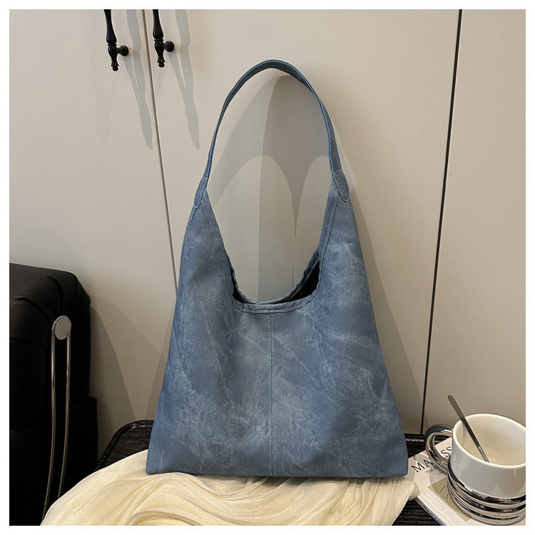 European and American Style Large Capacity Women's Bag2025Summer New Fashionable Single Shoulder Tote Bag Casual Underarm Bag