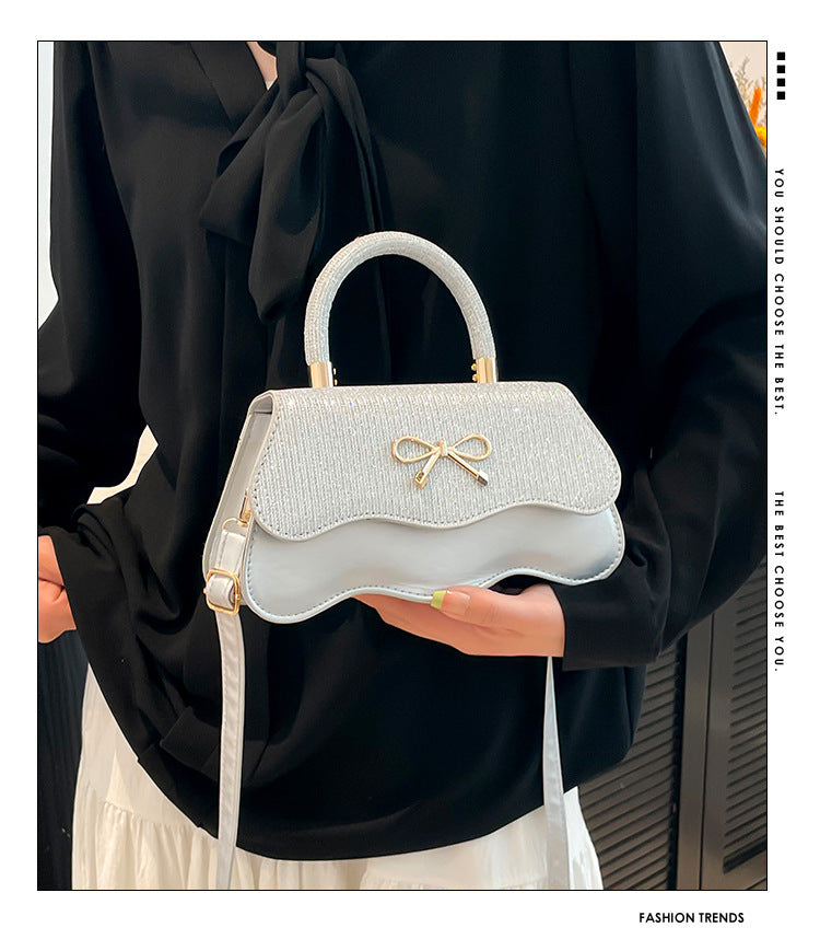 Fashion Trend Casual Simple Texture Baguette Bag2025Summer new style women's personalized shoulder crossbody bag